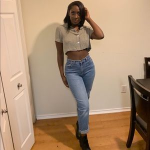 Picnic print crop top